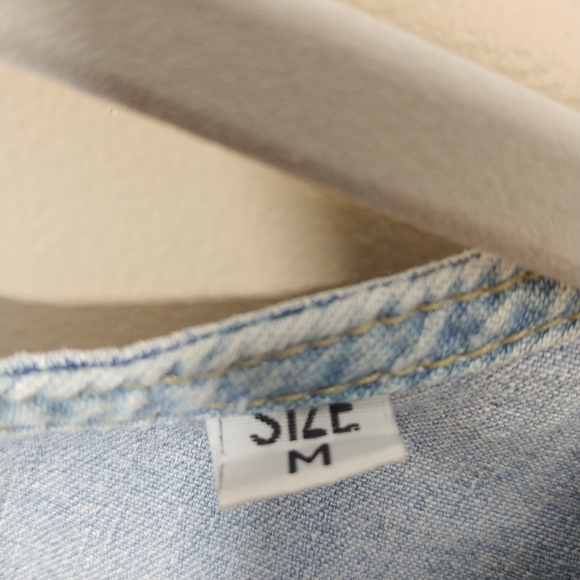 Vintage Denim Jumper Dress Size Medium - Picture 5 of 8